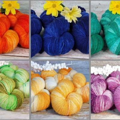 Filigran Lace Merinowolle handgefärbt 100g