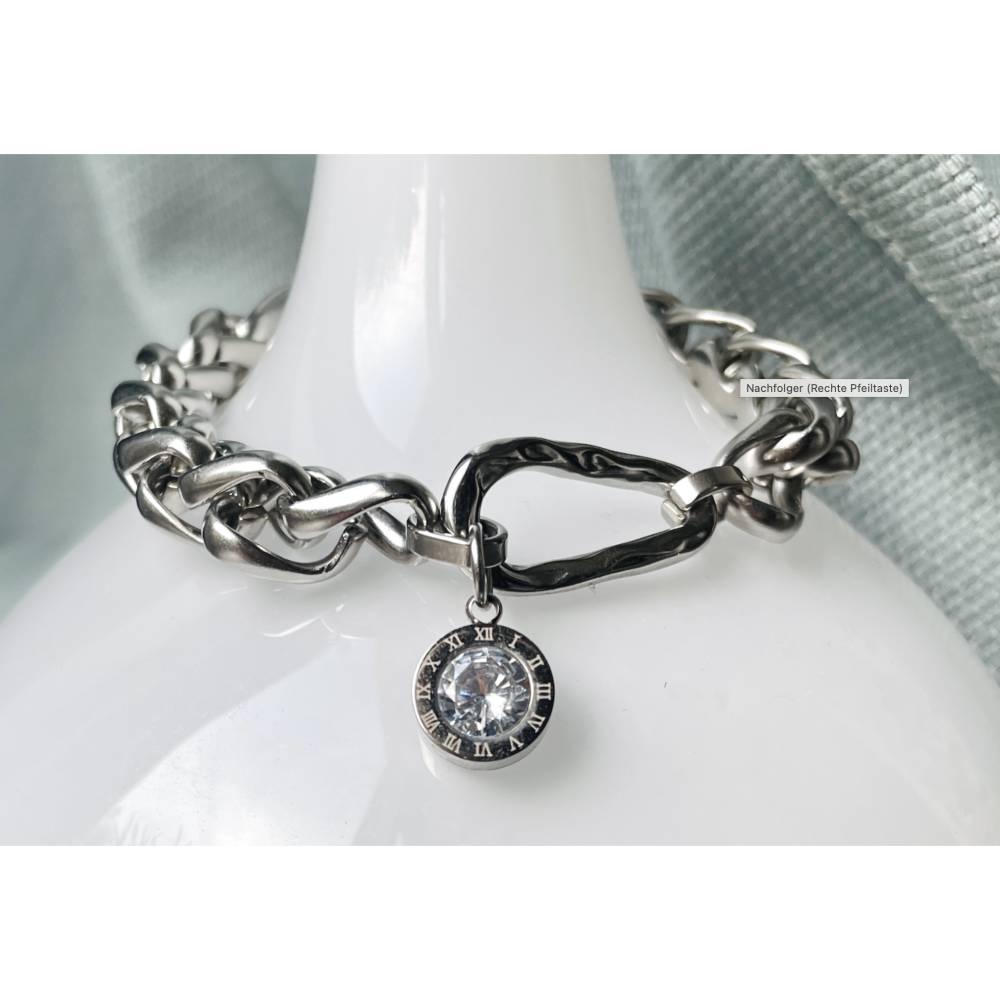 Bracciale Liebeskind Berlin In Acciaio Inox Con Perla – Lunghezza 20 Cm, Chiusura Moschettone, Regalo In Confezione Originale