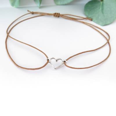 Armband Herz Freundschaftsarmband Farbwahl 25 Farben Liebe