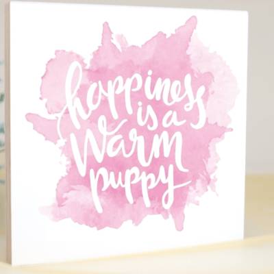 Holzbild mit Spruch | Aufsteller Wandbild | Kleines persönliches Geschenk | Wohnung Deko | Einzug, Umzug, Renovierung | 