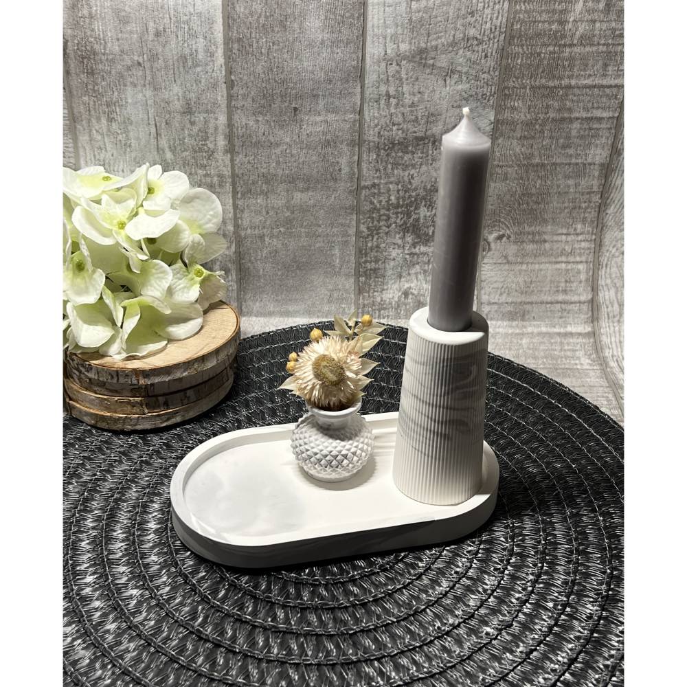 Raysin Deko Tablett, Kerzen Deko Tisch, Wohnzimmer Deko modern, Tischdeko ganzjährig, Dekotablett Raysin, Deko Set