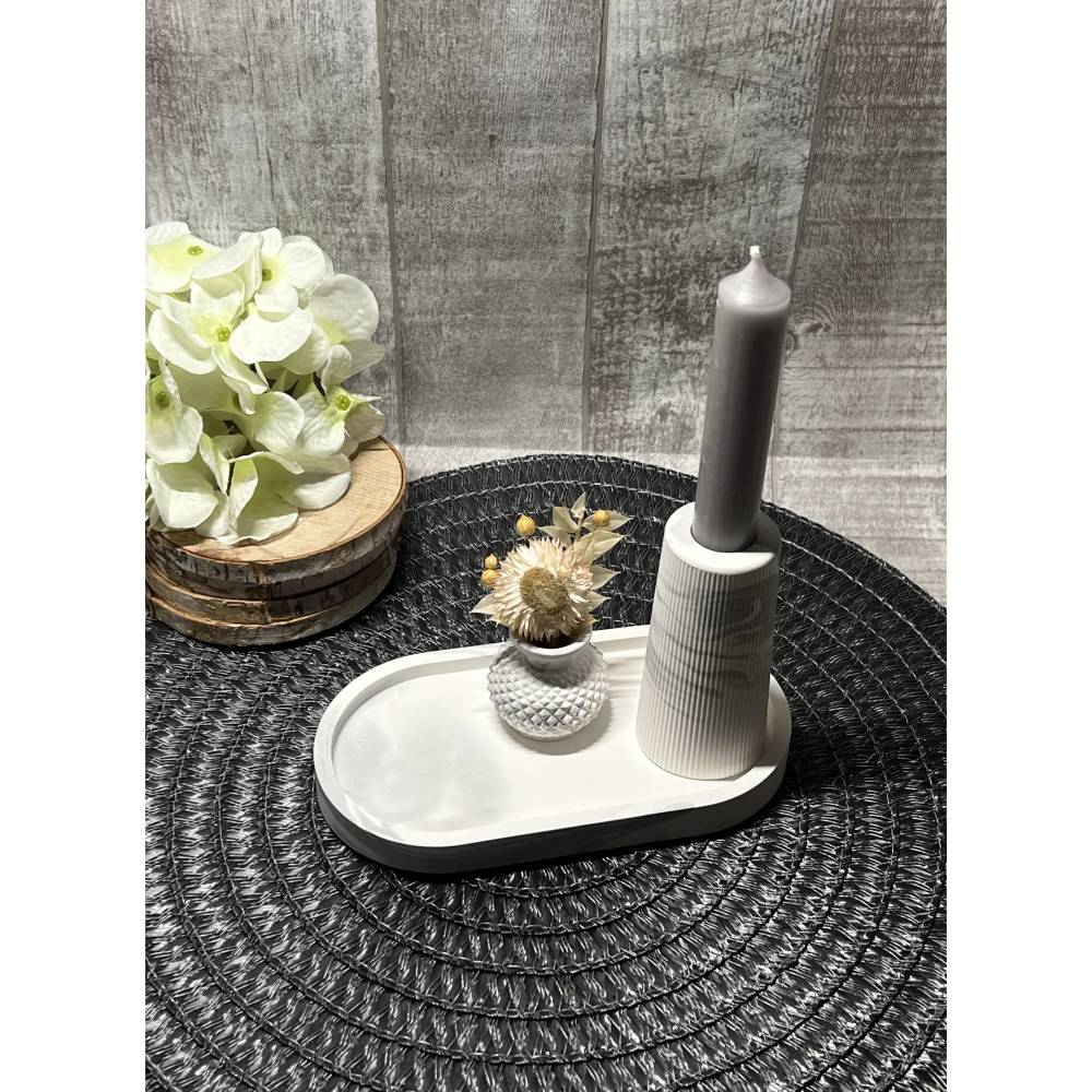 Raysin Deko Tablett, Kerzen Deko Tisch, Wohnzimmer Deko modern, Tischdeko ganzjährig, Dekotablett Raysin, Deko Set