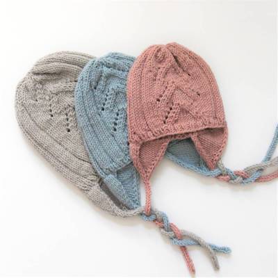 Mütze VÖK für Baby und Kind  handgestrickt aus Wolle in drei Farben von zimtblüte