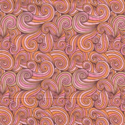 20 Lunchservietten 70er Wellen und Kringel in Orange und Rosa