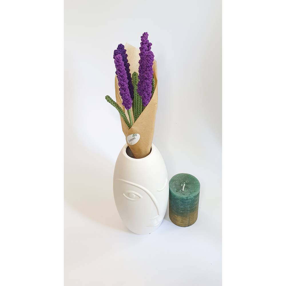 Lavendel gehäkelt | gehäkelte Pflanzen | dekorativer Blumenstrauß | Geschenkidee für Freunde und Kollegen Bild 7
