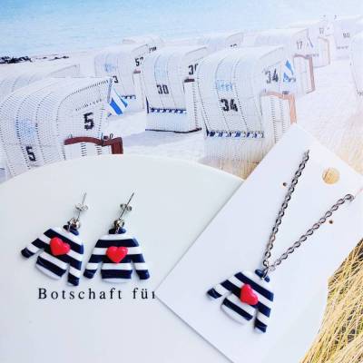 Kette und Ohrringe "Strandkorb-Outfit"
