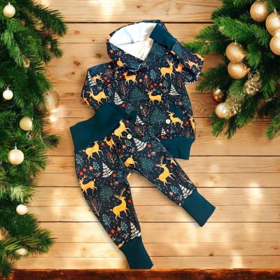 Baby Outfit Weihnachten Pumphose Winter Weihnachtspullover Kinder Babykleidung Weihnachten Hose und Pullover Set 