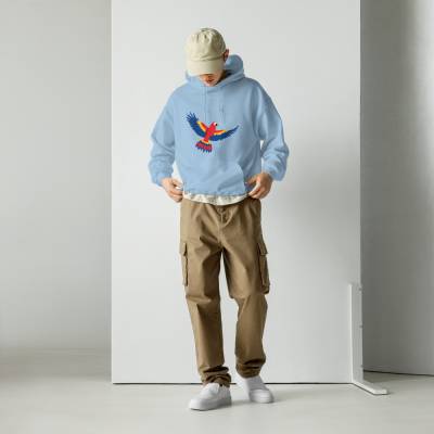Kuscheliger Hoodie mit Design "Papagei" inspiriert von Tierliebe