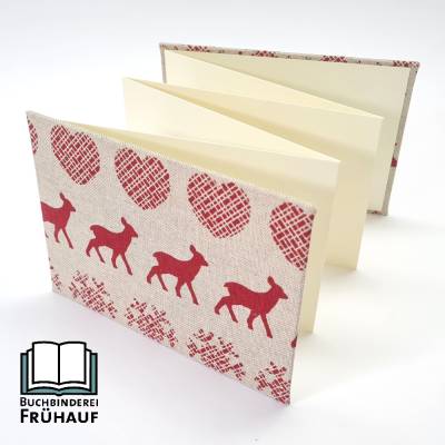 ABVERKAUF /// Leporello Fotoalbum Weihnachten 11x16cm Querformat – Personalisierbares Geschenk mit weihnachtlichem Motiv
