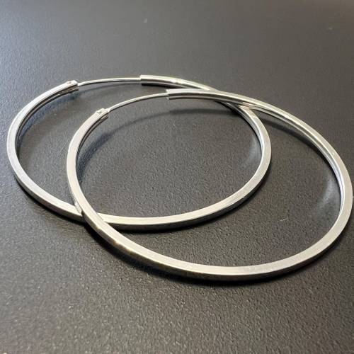 Creolen aus 925-Silber, eckig - T114
