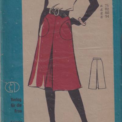 Schnittmusterbogen für einen Rock DDR Vintage aus den 1980er Jahren Neue Modelle 2-0641