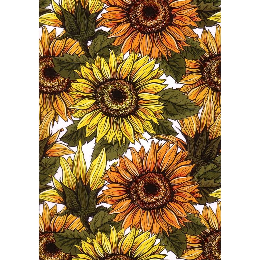 Notizheftchen Sonnenblumen mit passendem Briefumschlag, DIN A6 Notizheft blanko Bild 3