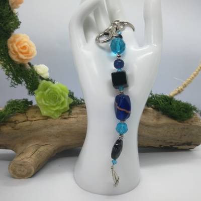 handgemachter Schlüsselanhänger aus Glasperlen - 