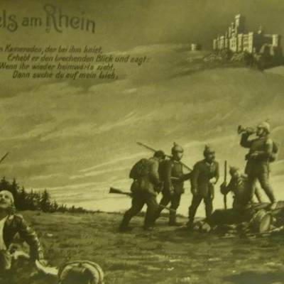 Postkarte Stolzenfels am Rhein um 1918