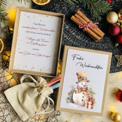 Kreative Geschenkbox zu Weihnachten im Vintagedesign - Geschenkverpackung für Geldgeschenke als Weihnachtsgeschenk