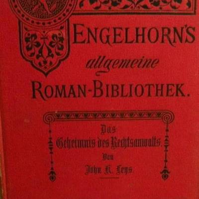 3 Bände  Engelhorns Roman-Bibliothek - 1898 - 