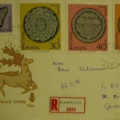 Brief- Weihnachten Budapest  22.12.1964 mit Marken,gelaufen,Budapest 