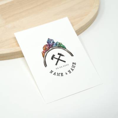 Personalisiertes Hochzeitsgeschenk Ruhrpott | Heiraten im Ruhrgebiet | Schwarzer Ring bunte Kohle