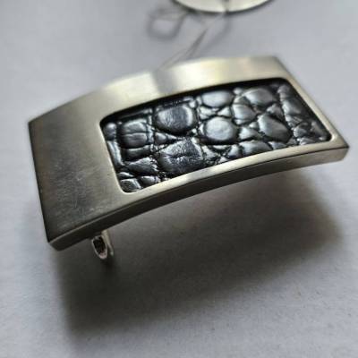 Gürtelschnalle, Vintage, mit Reptil-Optik, Koppelschloss (Kro)