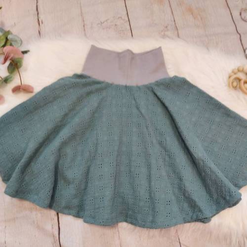 Gr. 110/116, Tellerrock, Musselin altmint