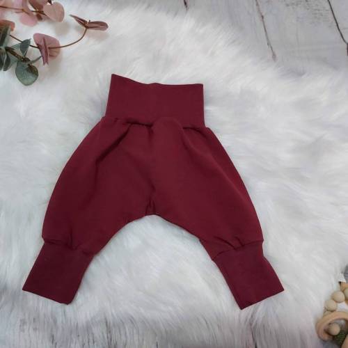 Pumphose bordeaux – Babyhose aus Jersey, Gr. 56-122