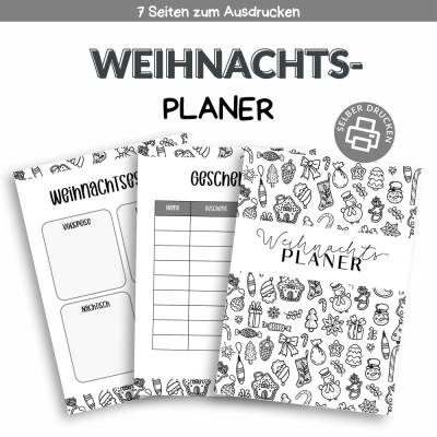Weihnachtsplaner deutsch A4 – Druckvorlage zum Selberdrucken | PDF-Download für perfekte Organisation