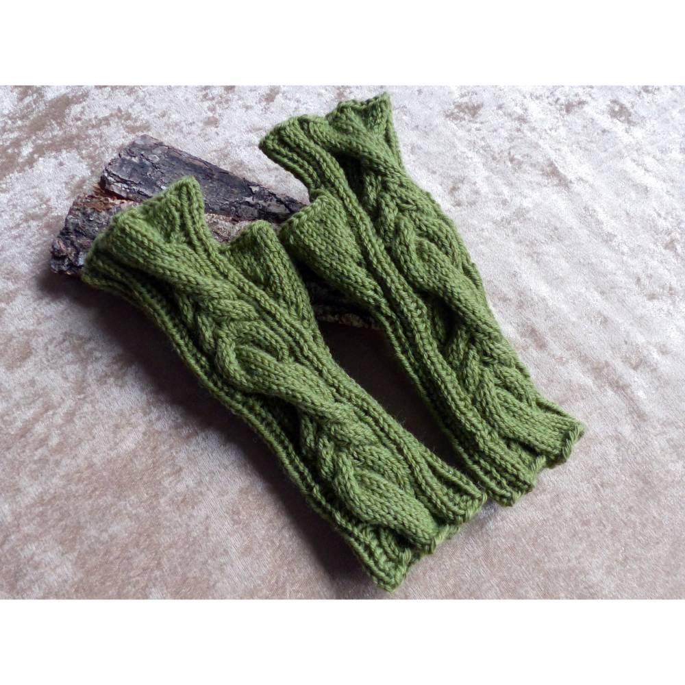 Strickanleitung Stulpen Cleo - fingerlose Handschuhe mit Daumenkeil Bild 5