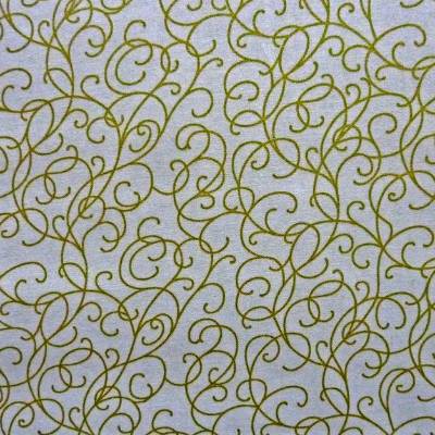 Patchworkstoff  Weihnachtsstoff mit goldenen Kringeln auf hellem Hintergrund