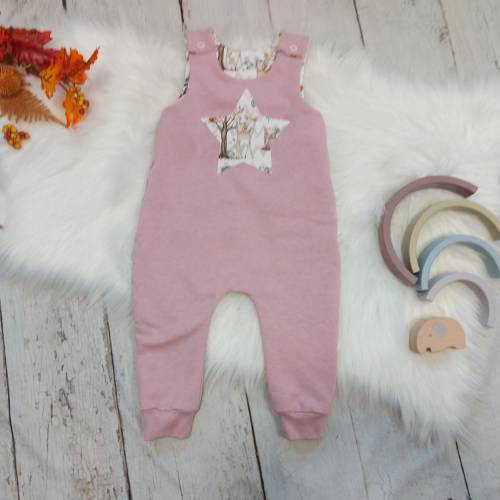Strampler zum Wenden, doppellagig, forest friends, rosa meliert, Gr. 50-98 – Bequemer Babystrampler