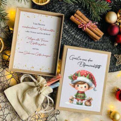 Personalisierbares Weihnachtsgeschenk in der Geschenkbox - Geschenkverpackung für Geld und kleine Überraschungen