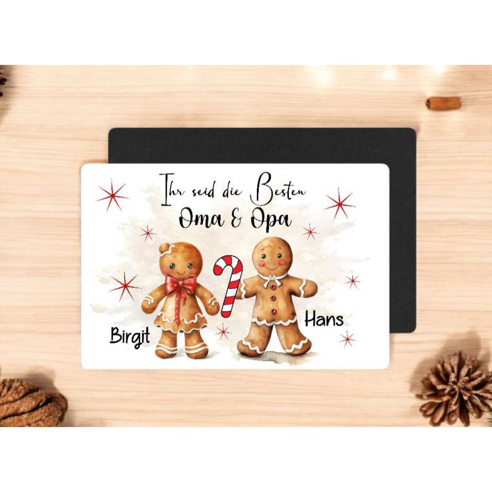 Tischset Familie Oma Opa Platzset Geschenk zu Weihnachten Familie