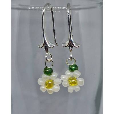 Florale jugendliche versilberte Ohrringe