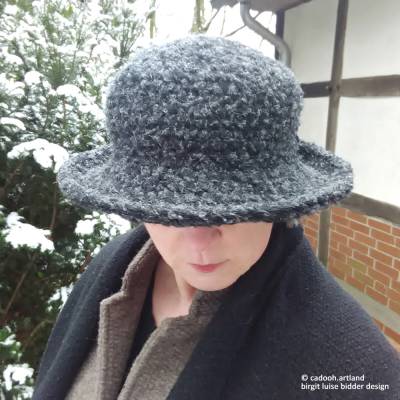 Häkelanleitung - Luises Winterhut - Damenhut - Gr. M / L  - Kopfumfang 56 - 58 cm - PDF
