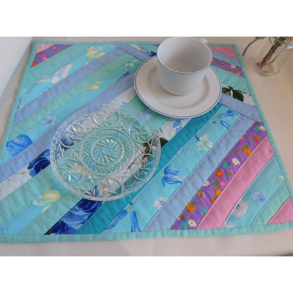 Patchwork Quilt , Tischset Stoff , mint Tischset Baumwolle , Platzset genäht