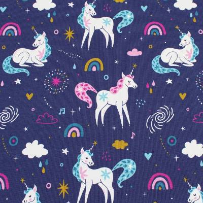 Theo | Swafing | Einhorn | Jersey | Baumwolljersey | Kinderstoff | Mädchenstoff | Tiere | Waldtiere 