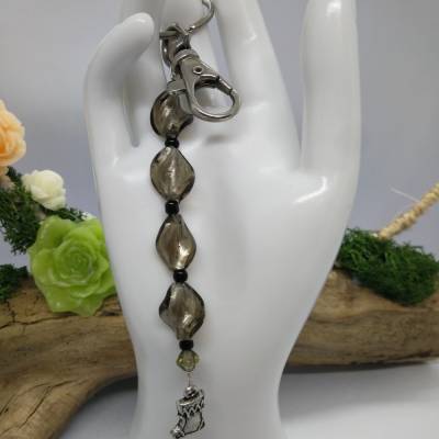 Designer Schlüsselanhänger "Sturmtief", grau