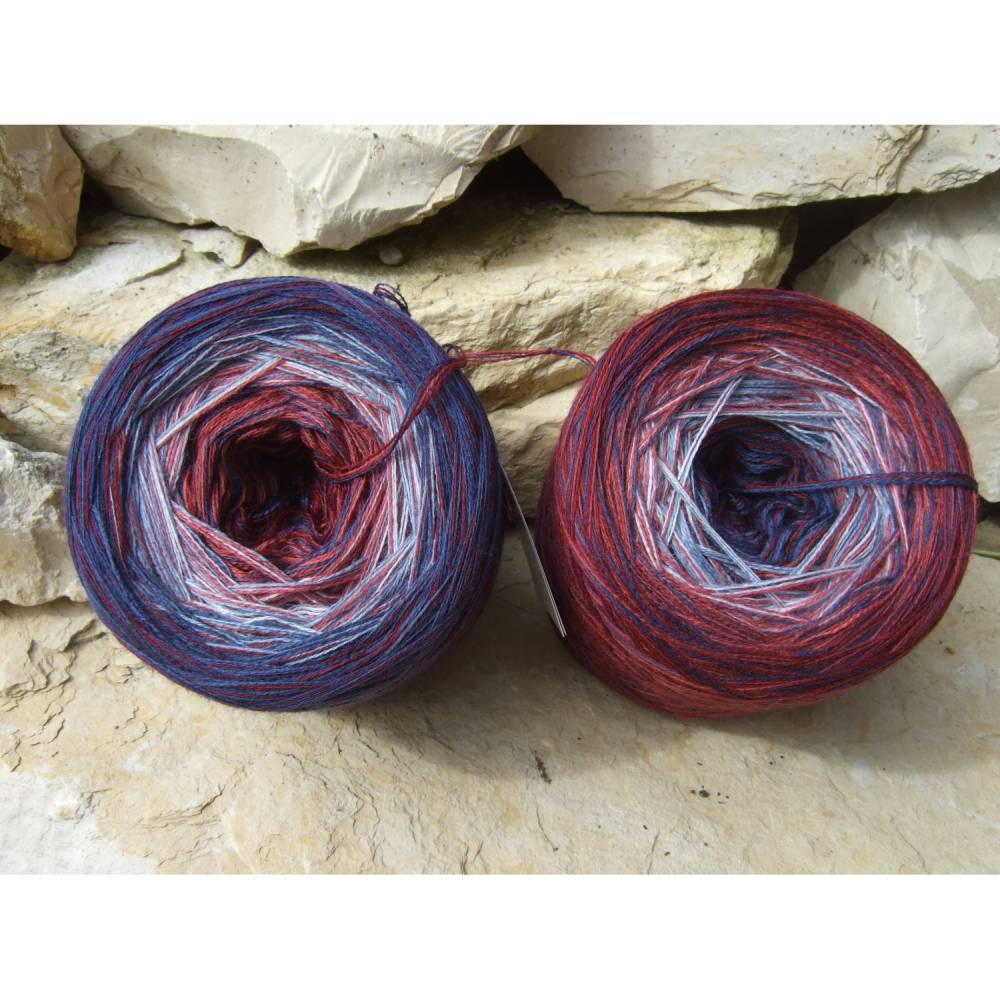 100% Schurwolle Merino extrafein Bobbel Schatten Wolke 7 Andrea 4-fädig Bild 1