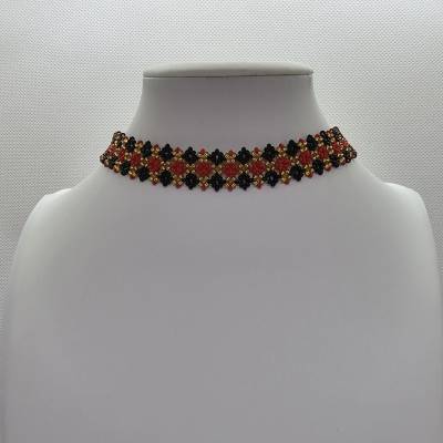 Handgefertigter Choker mit Verlängerungskette, 32 cm