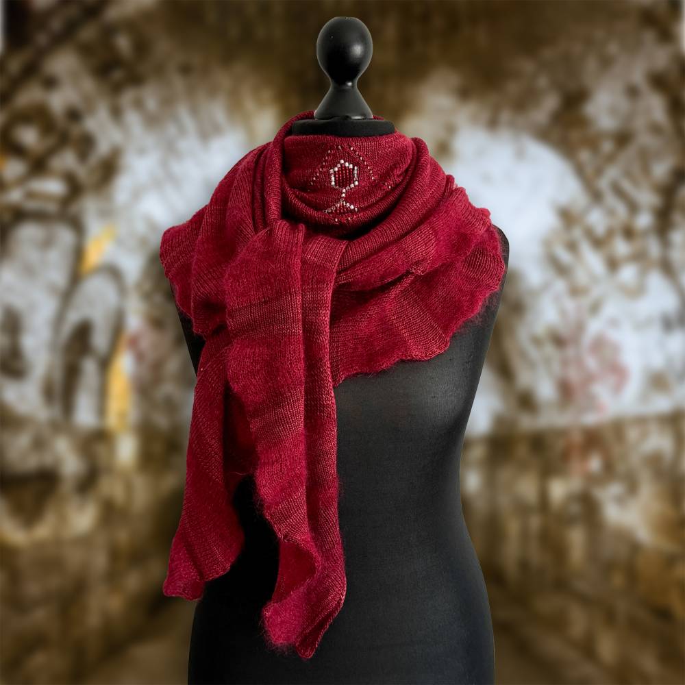 B!DESIGN by GiesingCrafts: JEWELS Rubies Shawlette Bild 3