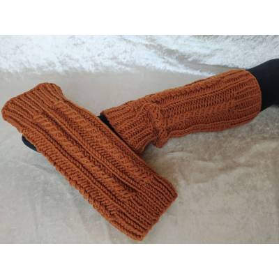 Strickanleitung Beinstulpen Verschlungenes Muster