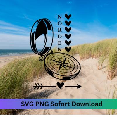 Plotter Datei ,Nordsee Liebe, Plotter file Maritime North Sea ,SVG PNG, png-svg, Möwe Leuchtturm Nordsee- Nordsee Liebe 