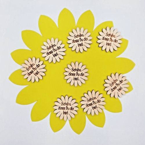 Blume mit Spruch 8tlg Tischstreu Konfetti Streudeko zum Muttertag Geburtstag Valentinstag Verlobung DIY