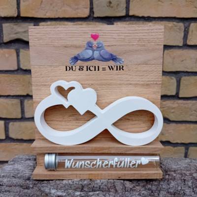 Hochzeitsgeschenk Unendlichkeitszeichen aus Raysin für Geldgeschenk