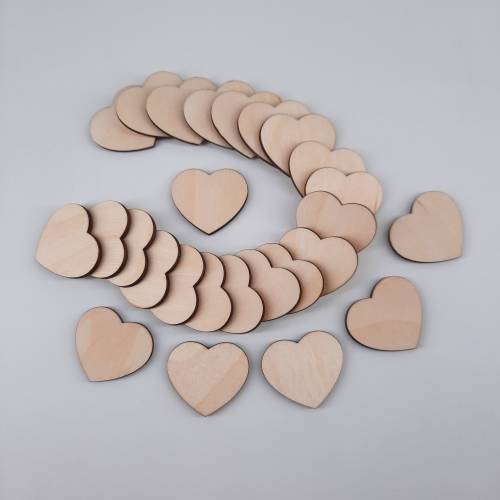 Tischstreu aus Holz 26 Teilig Herz für Verlobung Geburtstag Hochzeit Valentinstag Vatertag und Muttertag DIY