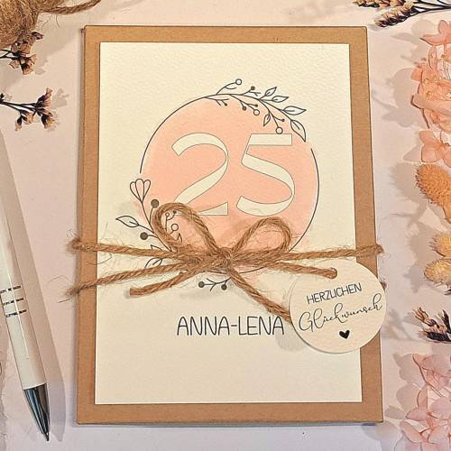 Personalisierte Geschenkbox zum 25. Geburtstag – Geldgeschenk stilvoll verpacken