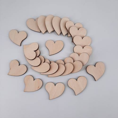 Herze aus Holz 24 Teilig Tischstreu Konfetti für Verlobung Geburtstag Hochzeit Valentinstag Muttertag Vatertag DIY
