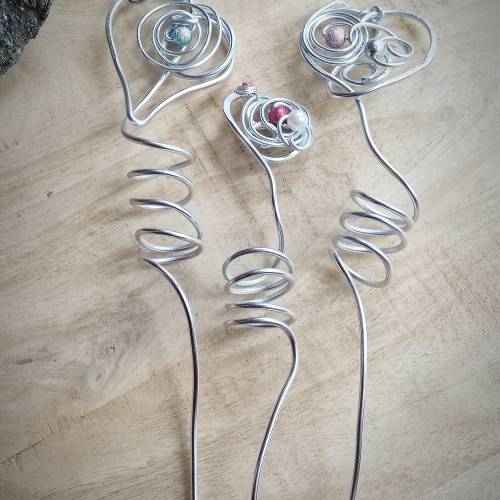 Drahtjuwel,Pflanzenstecker,Grabdekoration, Grabstecker, Fensterdekoration,Indoor