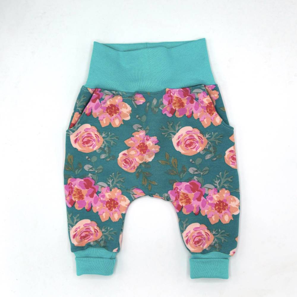 VERSANDFERTIG! Zweiteiliges Neugeborenenset ROSE Gr.62 aus  Sommersweat Handarbeit von zimtblüte Bild 2