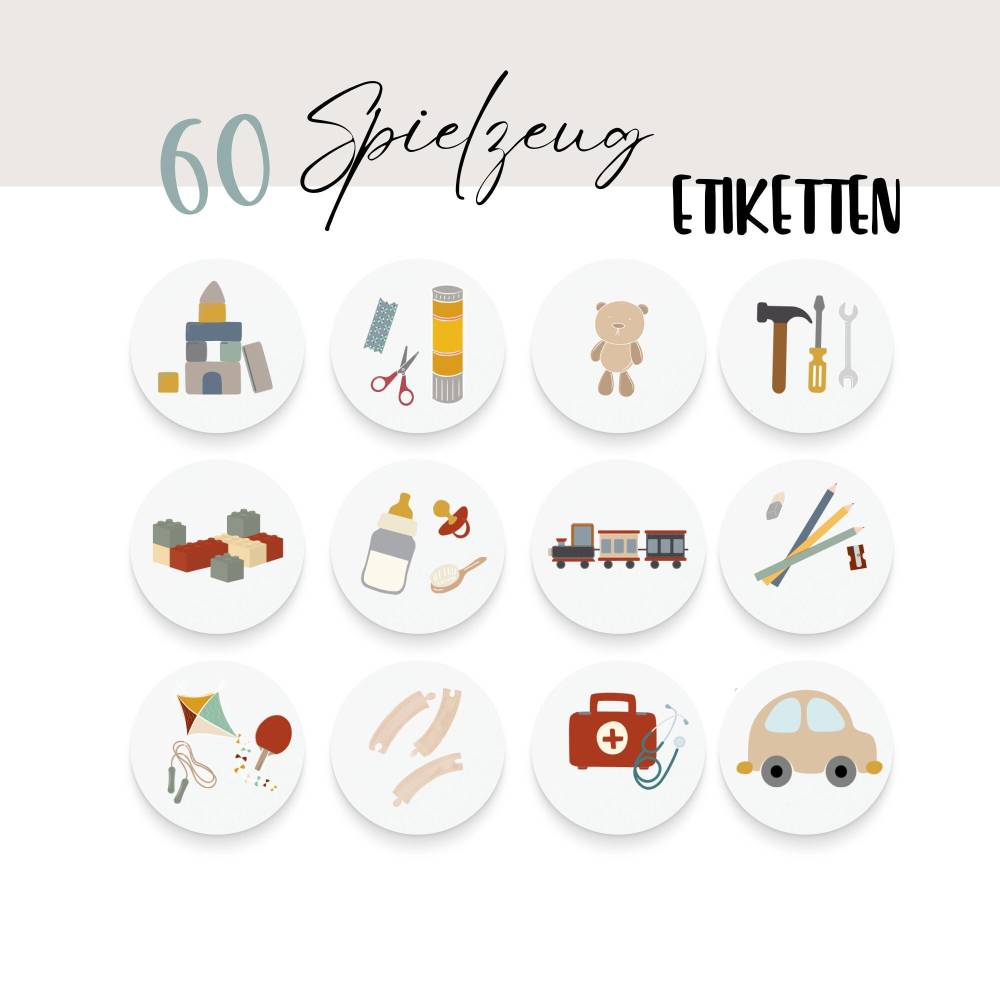 Spielzeug Etiketten für Spielsachen, Sticker für Trofast Aufbewahrung zum ausdrucken Bild 1