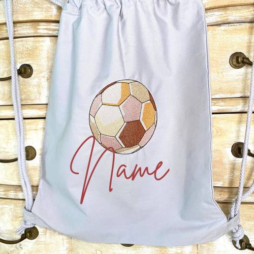 Zugbeutel für Fußballfreunde, für Wechselkleidung, Kita,als Sporttasche oder Kindergartentasche geeignet, personalisierb